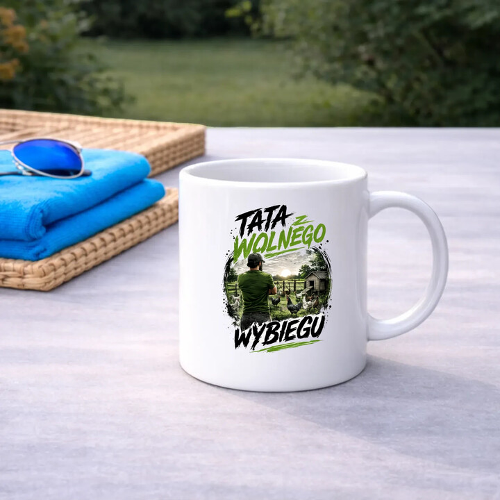 Tata z wolnego wybiegu - kubek na prezent
