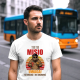 Tata Misio - Uwaga! Nie drażnić i nie dokarmiać - męska koszulka na prezent
