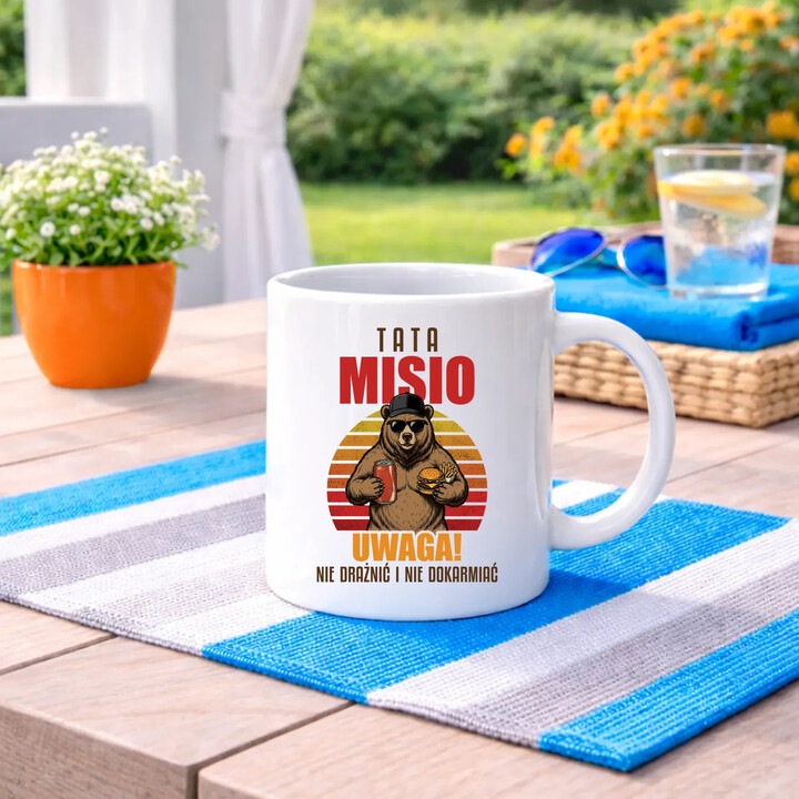 Tata Misio - Uwaga! Nie drażnić i nie dokarmiać - kubek na prezent