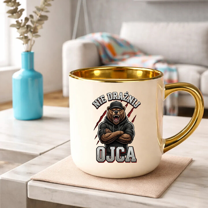 Nie drażnij ojca - kubek elegancki na prezent