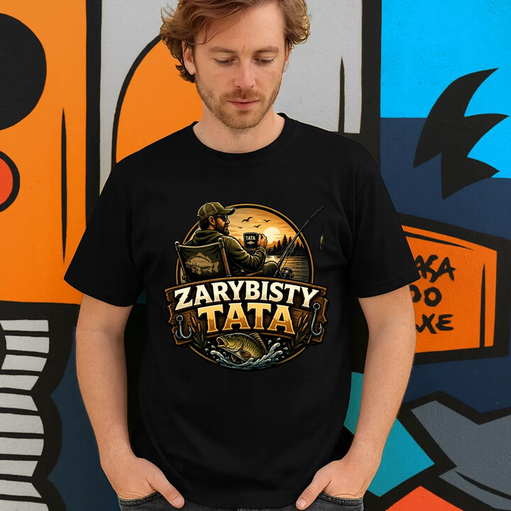Zarybisty tata - męska koszulka na prezent