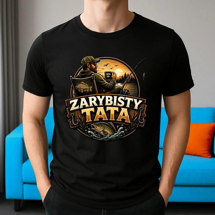 Zarybisty tata - męska koszulka na prezent