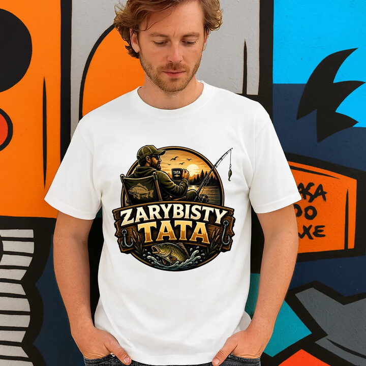 Zarybisty tata - męska koszulka na prezent