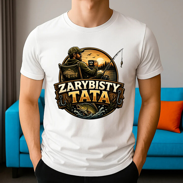 Zarybisty tata - męska koszulka na prezent