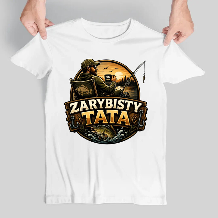 Zarybisty tata - męska koszulka na prezent
