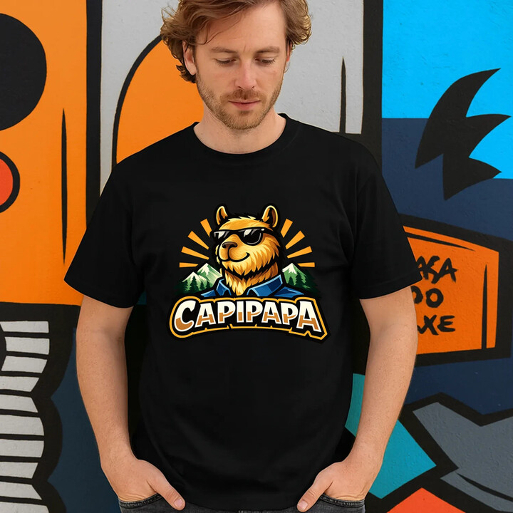 CAPIPAPA - męska koszulka na prezent