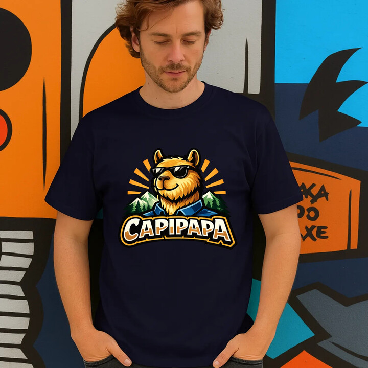 CAPIPAPA - męska koszulka na prezent