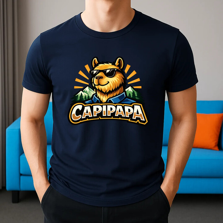 CAPIPAPA - męska koszulka na prezent