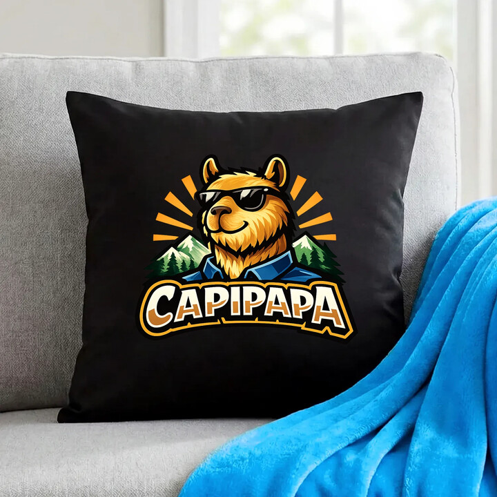 CAPIPAPA - czarna poduszka na prezent