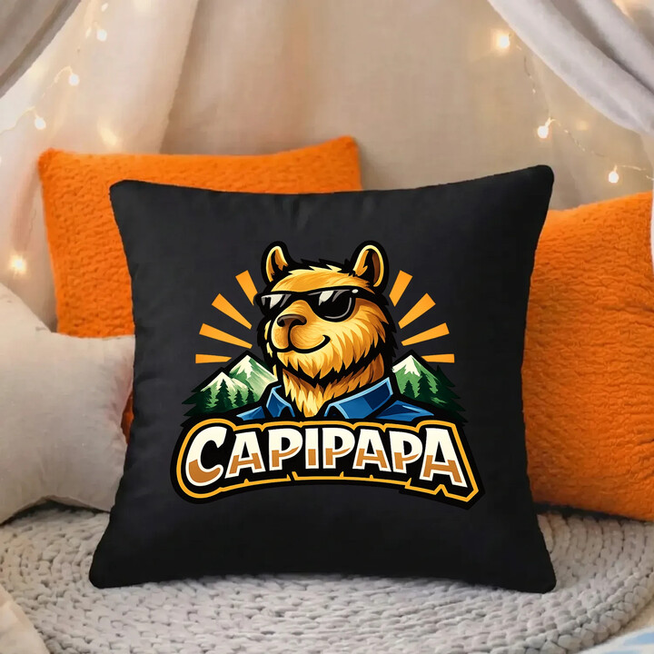 CAPIPAPA - czarna poduszka na prezent