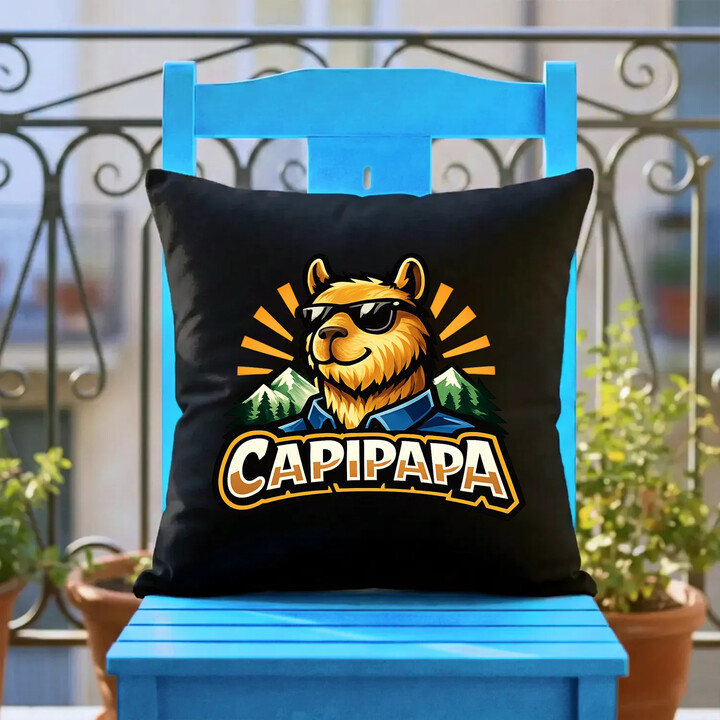 CAPIPAPA - czarna poduszka na prezent