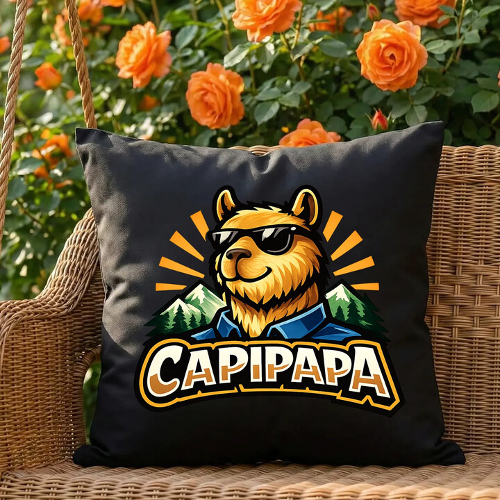 CAPIPAPA - czarna poduszka na prezent