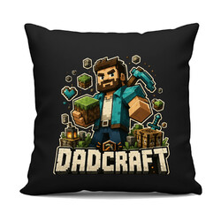 Dadcraft - czarna poduszka na prezent