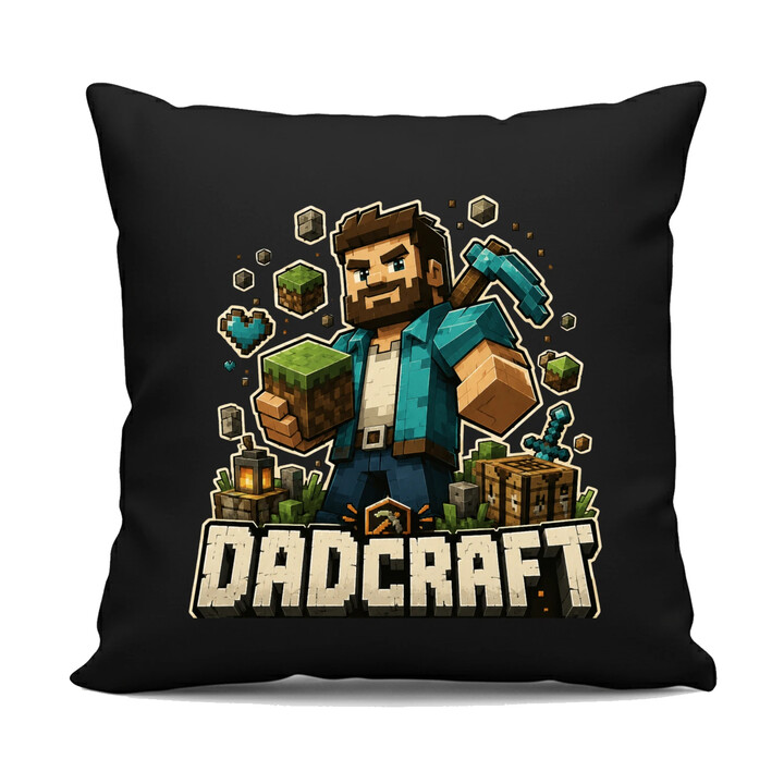 Dadcraft - czarna poduszka na prezent