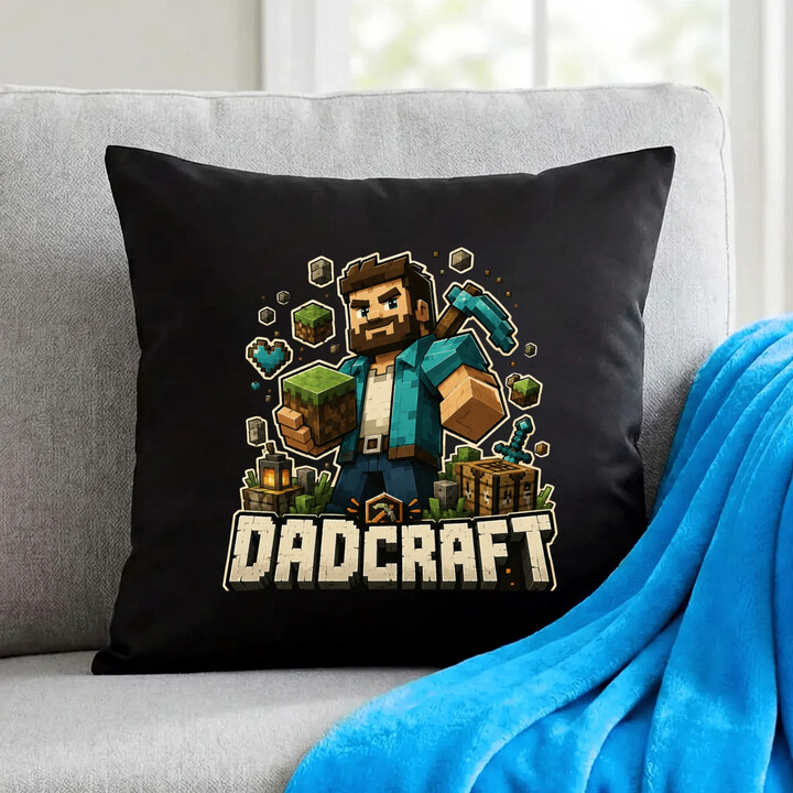 Dadcraft - czarna poduszka na prezent