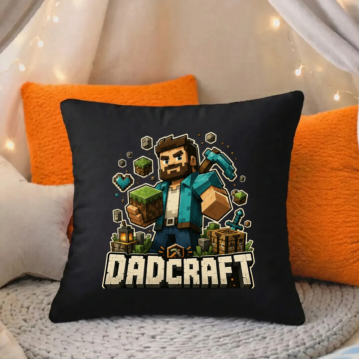 Dadcraft - czarna poduszka na prezent