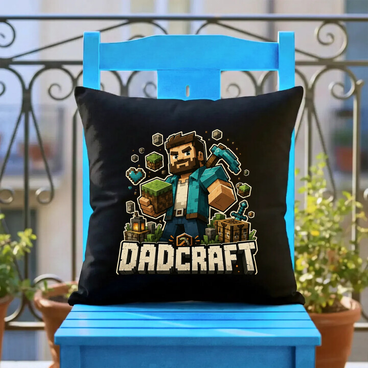 Dadcraft - czarna poduszka na prezent