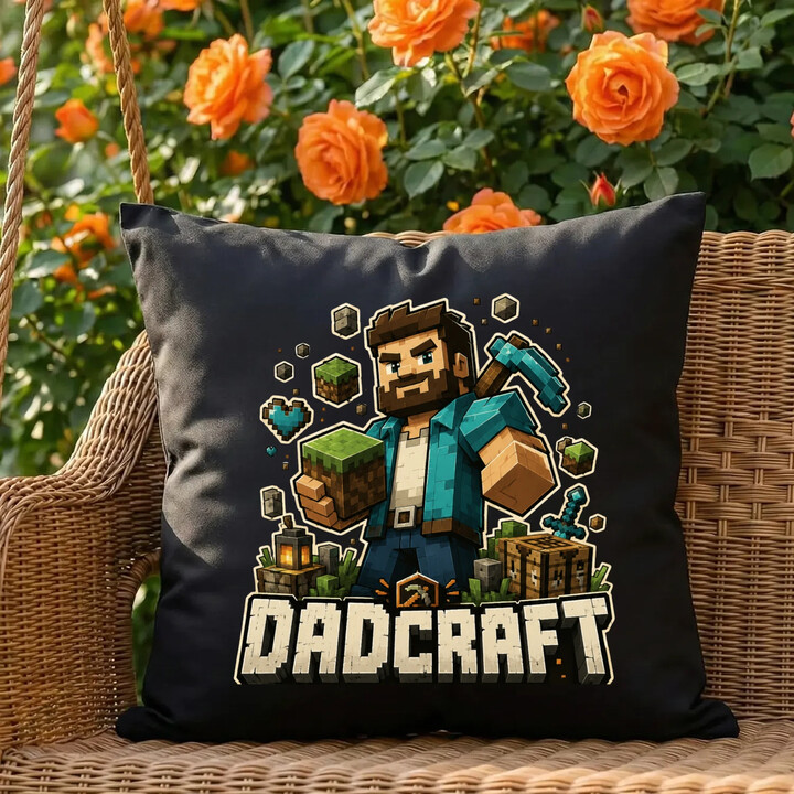 Dadcraft - czarna poduszka na prezent