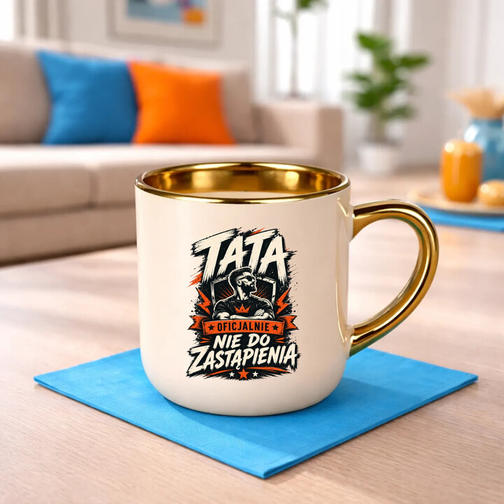 Tata - oficjalnie nie do zastąpienia - kubek elegancki na prezent