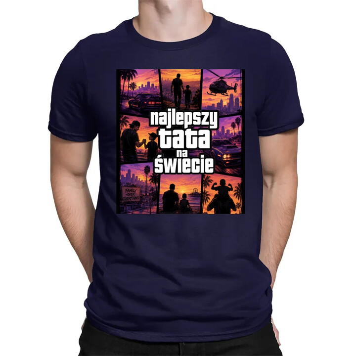 Najlepszy tata na świecie - męska koszulka na prezent