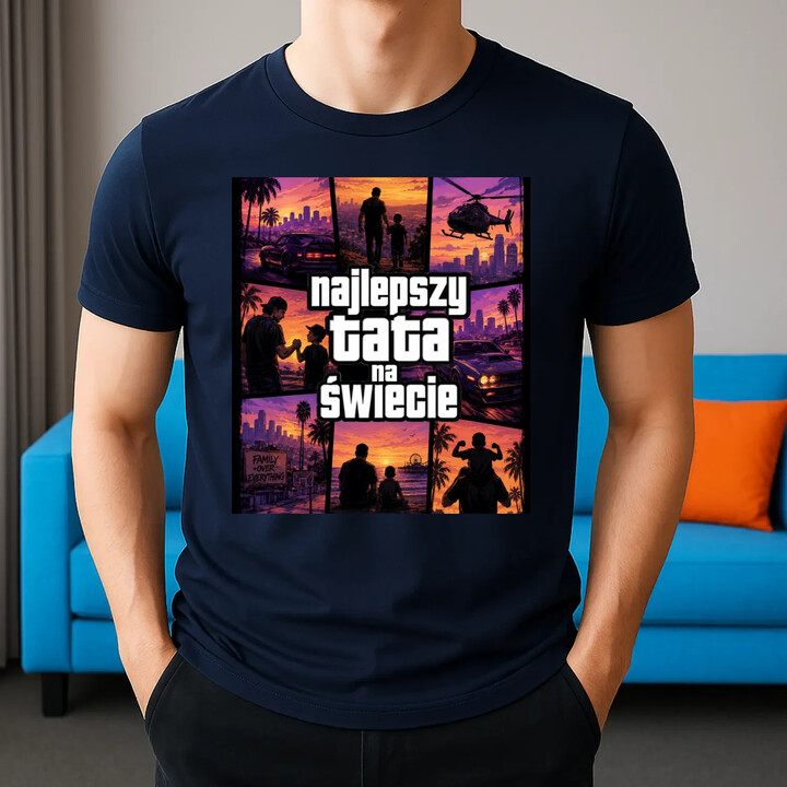 Najlepszy tata na świecie - męska koszulka na prezent