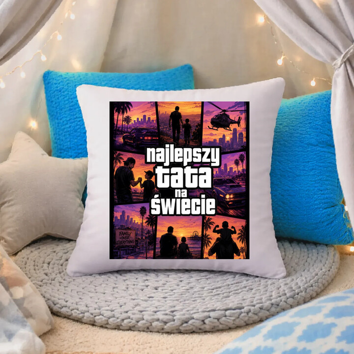 Najlepszy tata na świecie - poduszka na prezent