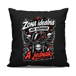 Żona idealna nie istnieje. A jednak - czarna poduszka na prezent