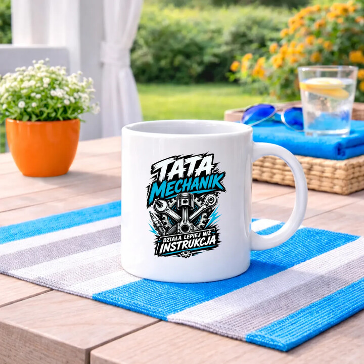 Tata mechanik - działa lepiej niż instrukcja - kubek na prezent
