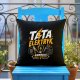 Tata elektryk. Energia całej rodziny - czarna poduszka na prezent