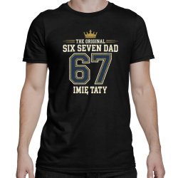 Six Seven Dad - Imię taty - męska koszulka na prezent - produkt personalizowany