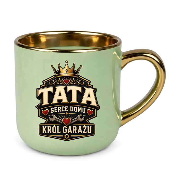 Tata - serce domu, król garażu - kubek elegancki na prezent