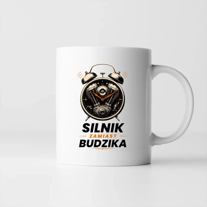 Silnik zamiast budzika - kubek na prezent