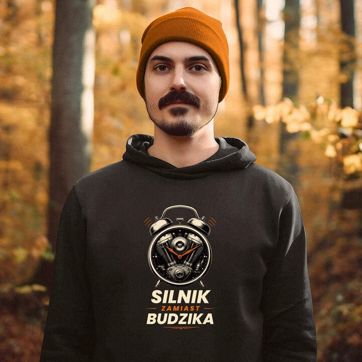 Silnik zamiast budzika - męska bluza na prezent