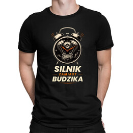 Silnik zamiast budzika - męska koszulka na prezent