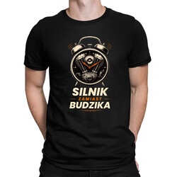 Silnik zamiast budzika - męska koszulka na prezent