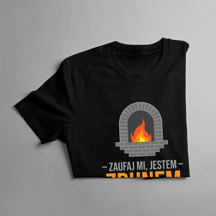 Zaufaj mi jestem zdunem wiem co robię - męska koszulka z nadrukiem