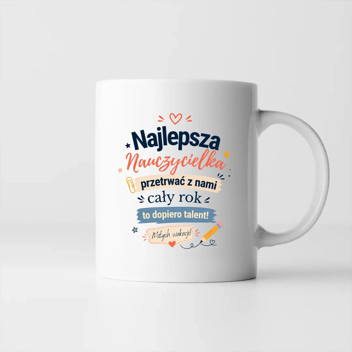 Najlepsza nauczycielka - kubek na prezent
