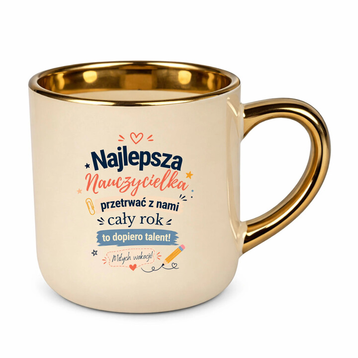 Najlepsza nauczycielka - kubek elegancki na prezent