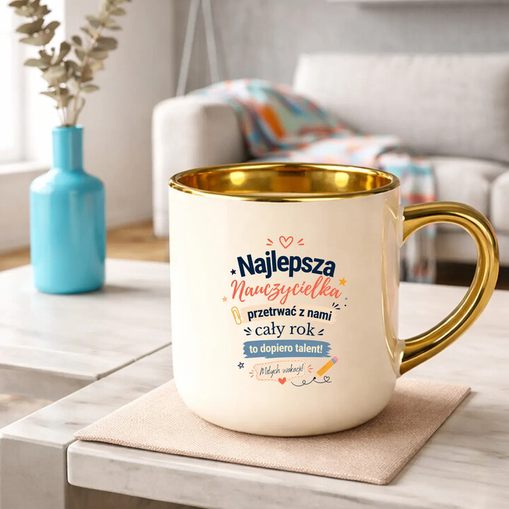 Najlepsza nauczycielka - kubek elegancki na prezent