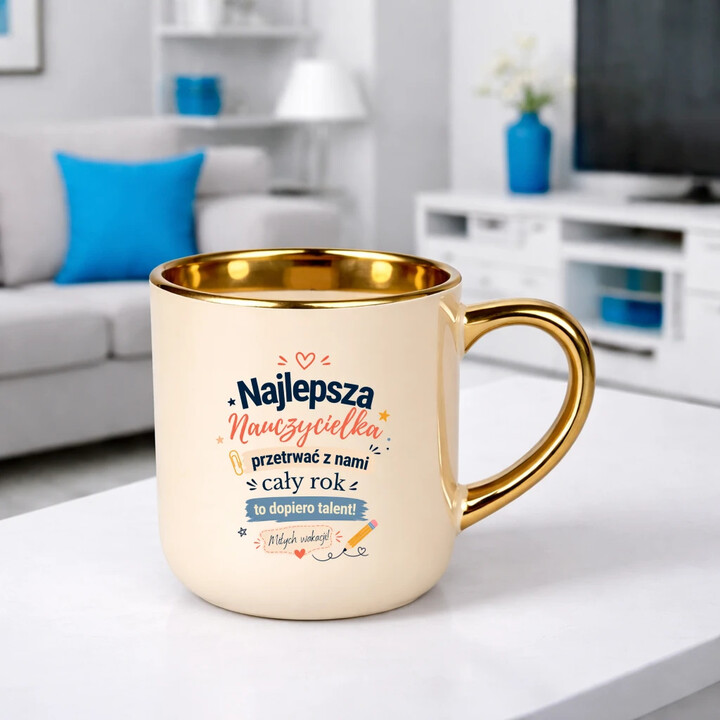 Najlepsza nauczycielka - kubek elegancki na prezent