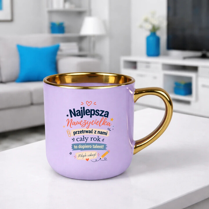 Najlepsza nauczycielka - kubek elegancki na prezent