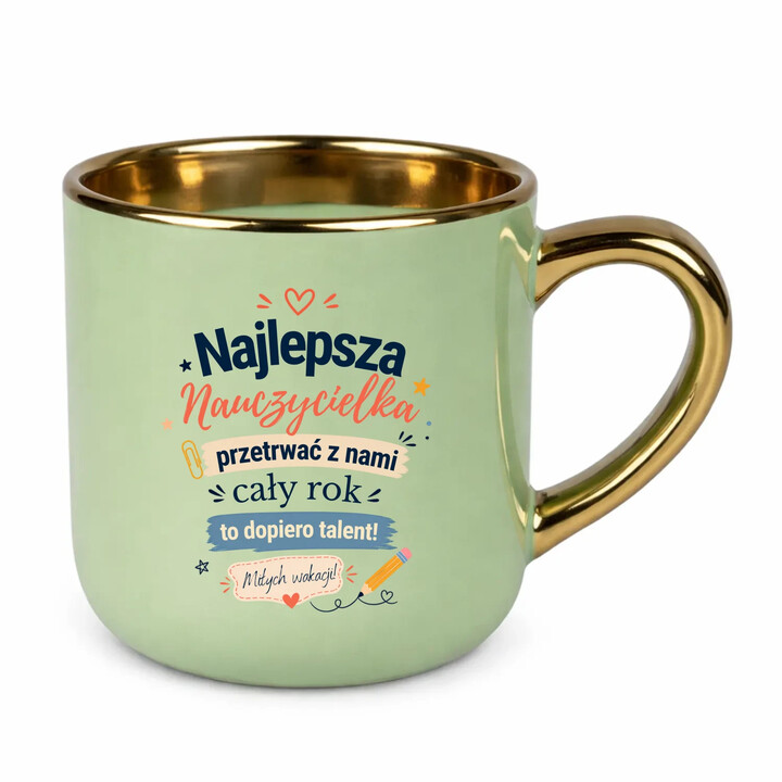 Najlepsza nauczycielka - kubek elegancki na prezent