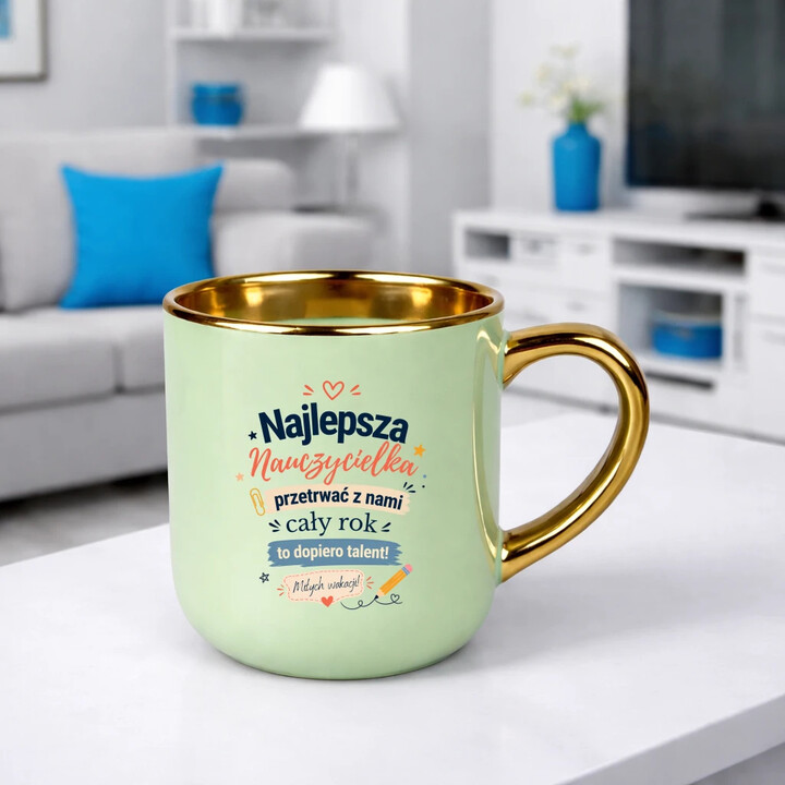 Najlepsza nauczycielka - kubek elegancki na prezent