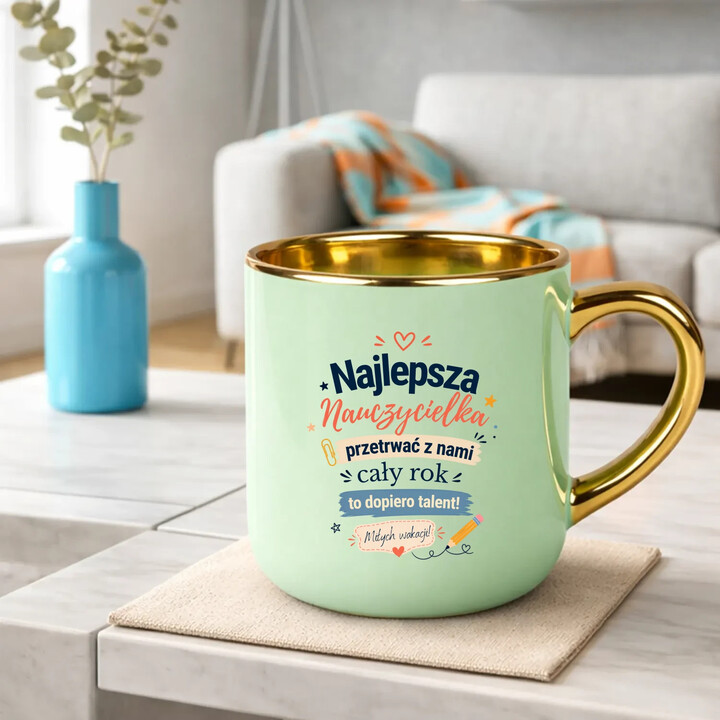 Najlepsza nauczycielka - kubek elegancki na prezent