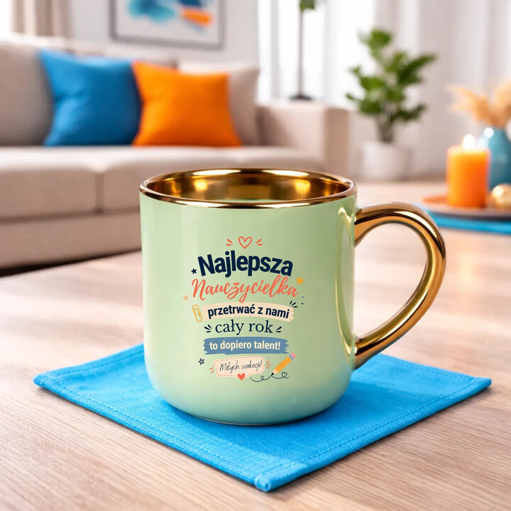 Najlepsza nauczycielka - kubek elegancki na prezent