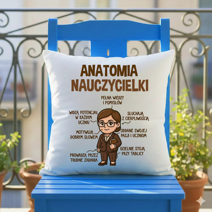Anatomia nauczycielki - poduszka na prezent