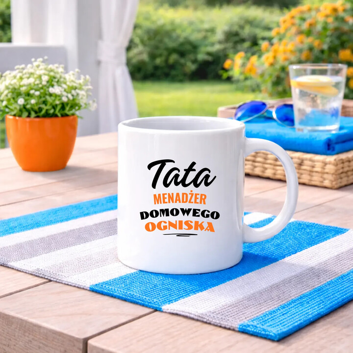 Tata - menadżer domowego ogniska - kubek na prezent