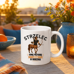 Strzelec gonię przygodę i celuję w marzenia - kubek na prezent