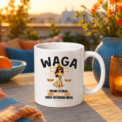 Waga balans to moja supermoc chaos zostawiam innym - kubek na prezent