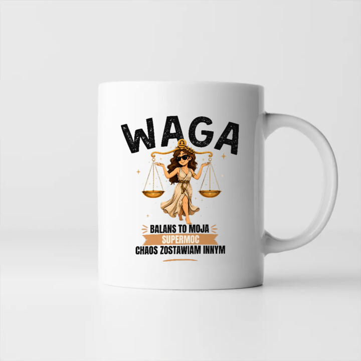 Waga balans to moja supermoc chaos zostawiam innym - kubek na prezent